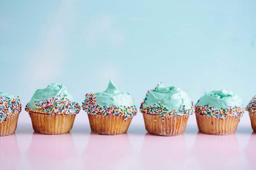 Sladké cupcaky s polevou pro Andělu k svátku.